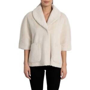 NEW LOVE TOKEN peggy faux fur topper in ice
